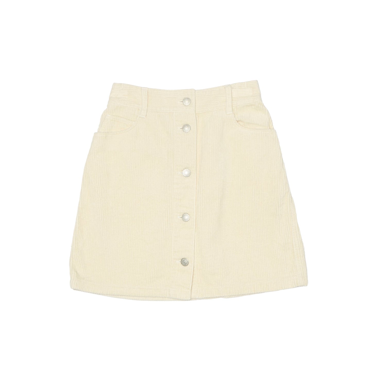 Womens Button Up Corduroy Mini Skirt - W24"