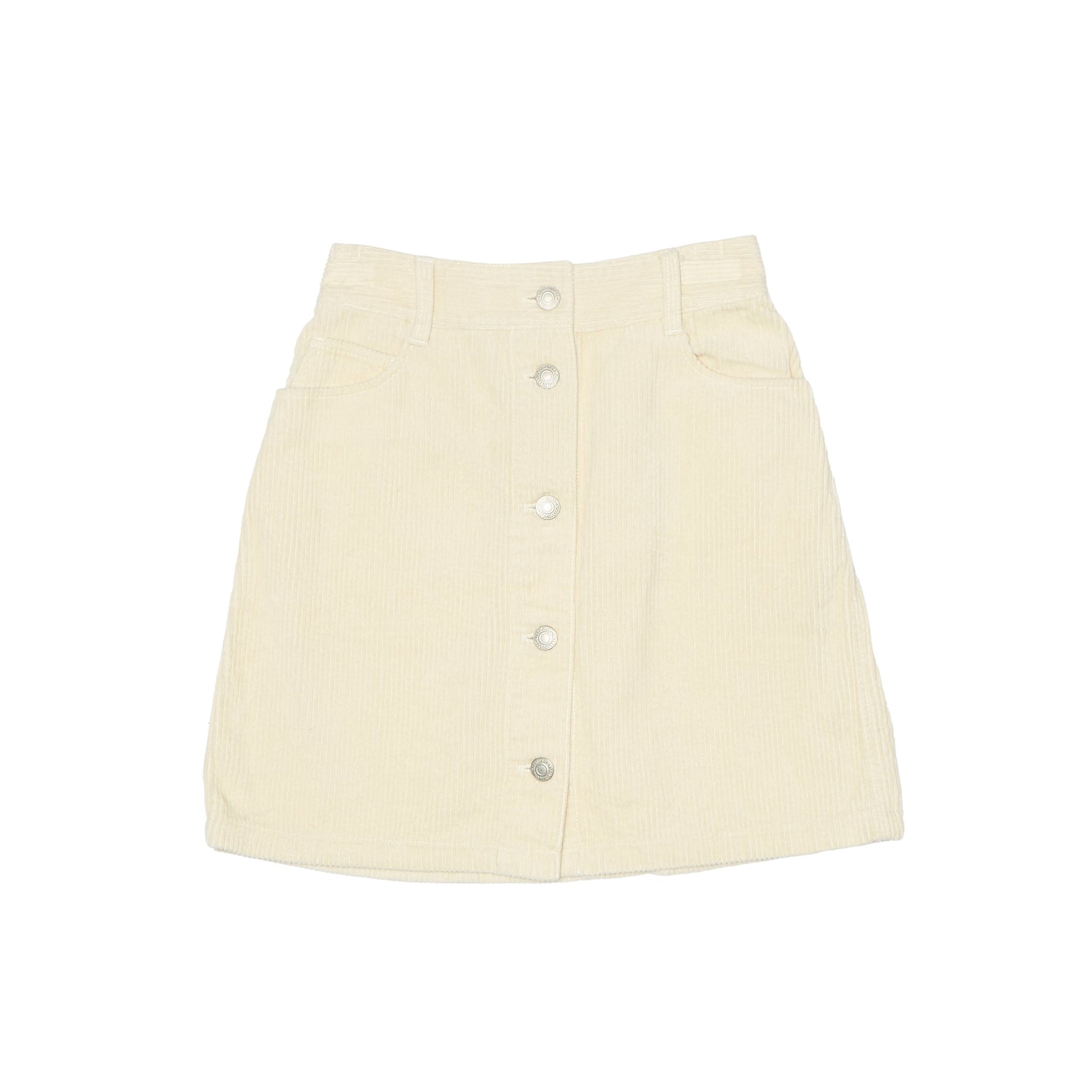 Womens Button Up Corduroy Mini Skirt - W24"