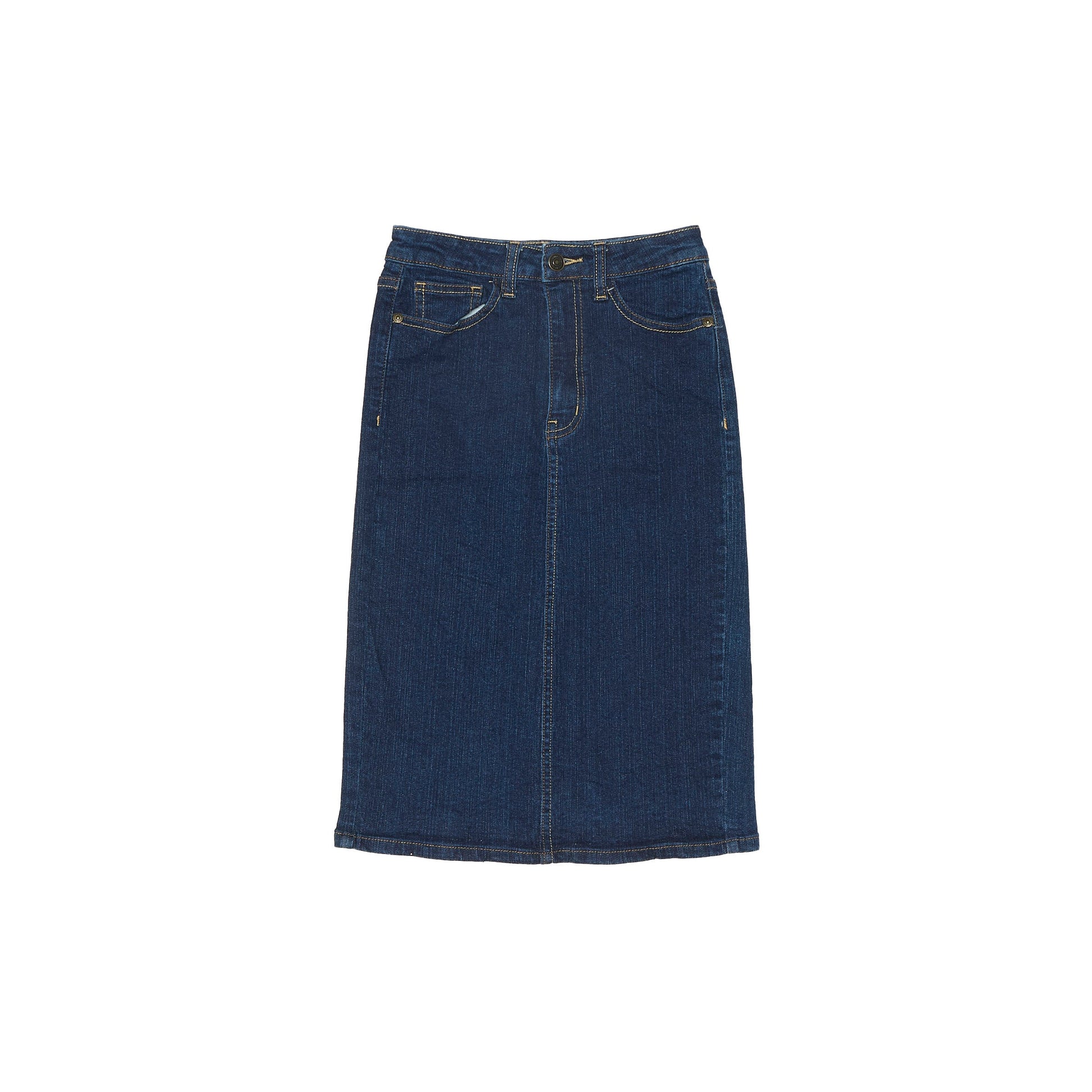 Womens Slim Fit Denim Mid Skirt - W24"