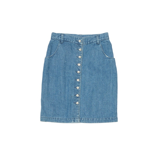 Womens We Are Buttoned Denim Mid Skirt - W26"