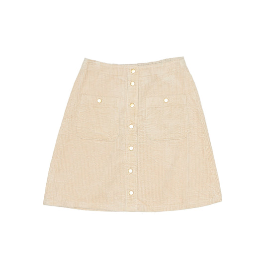 Womens Pocket Detail Button Corduroy Mini Skirt - W26"