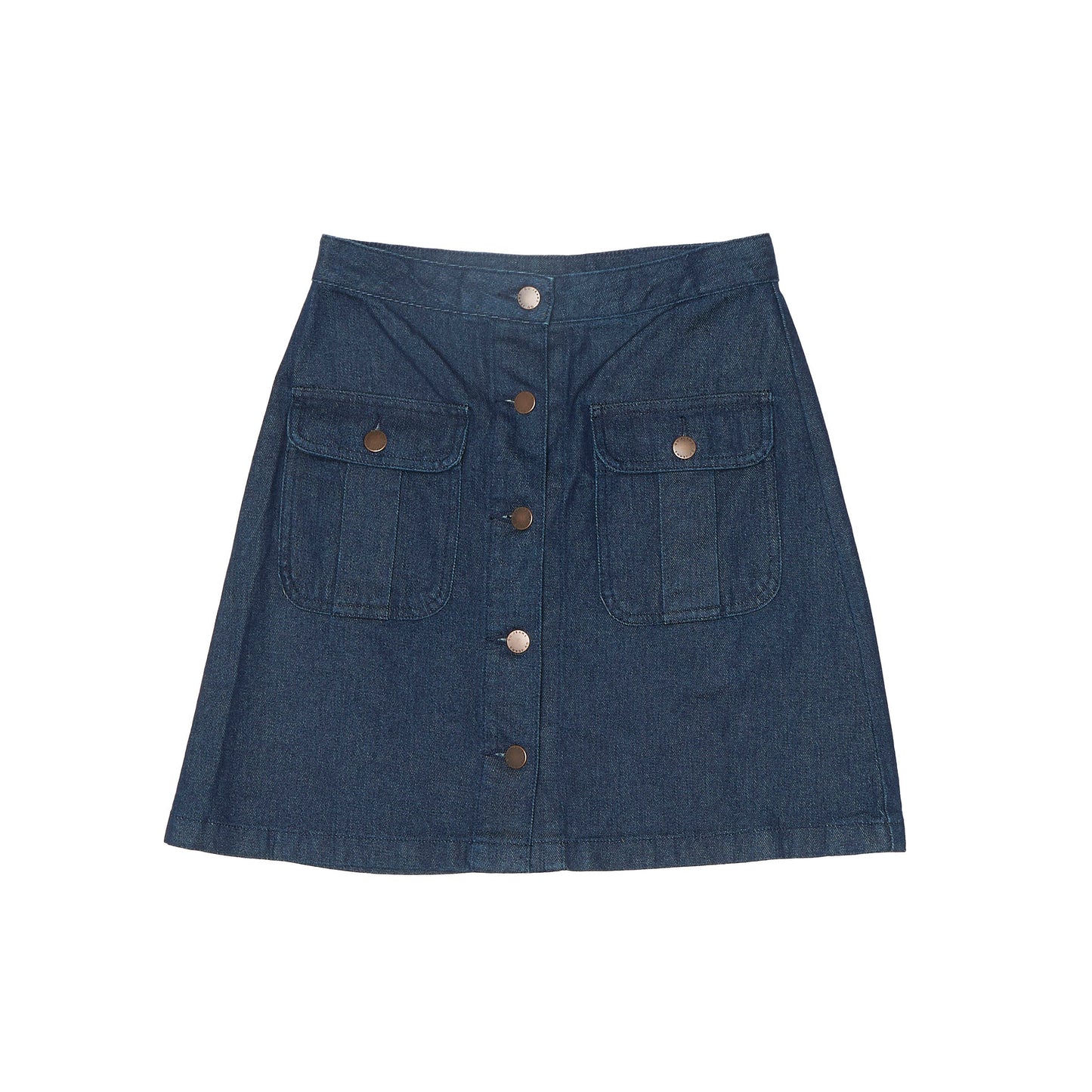 Womens Front Pocket Buttoned Mini Skirt - W26"