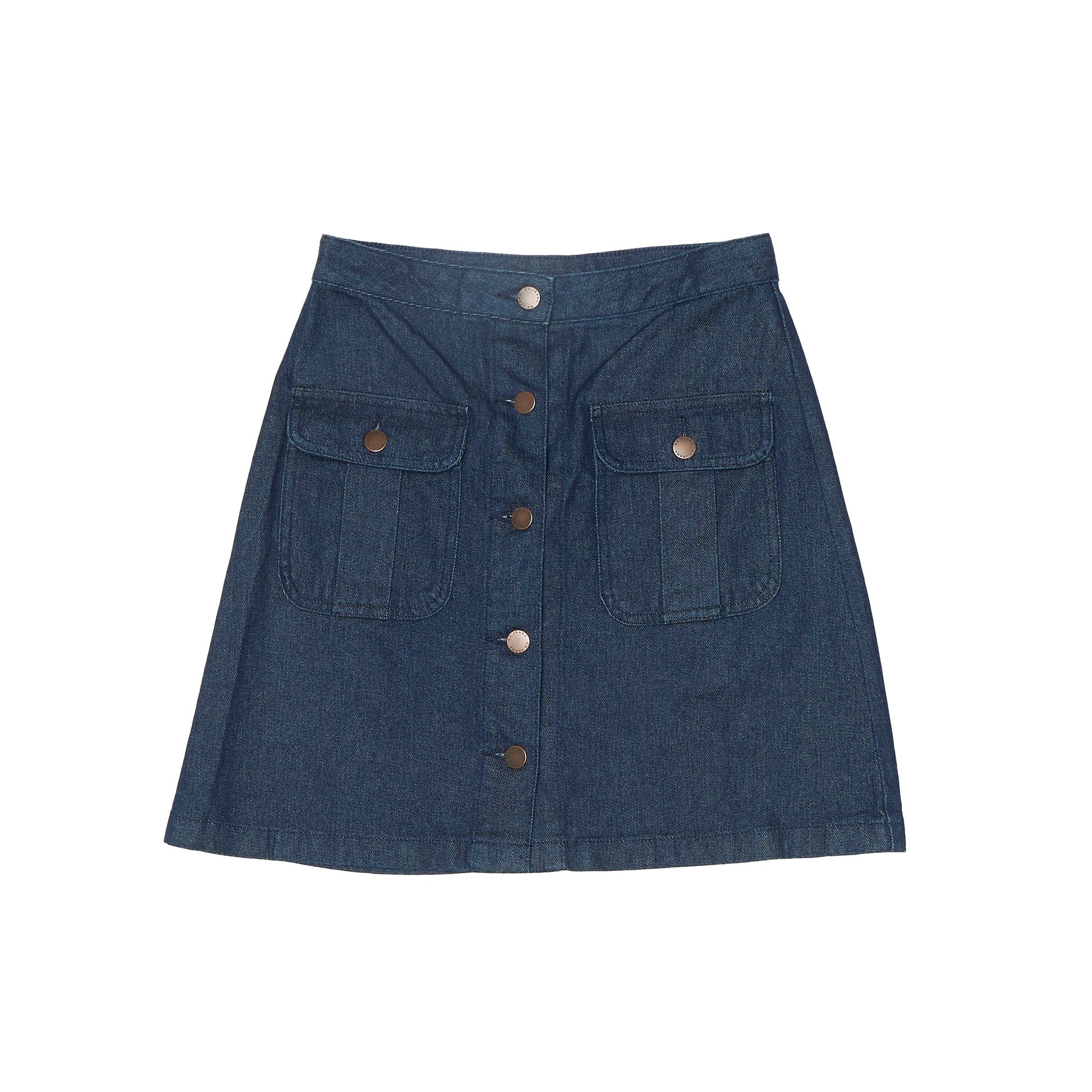 Womens Front Pocket Buttoned Mini Skirt - W26"