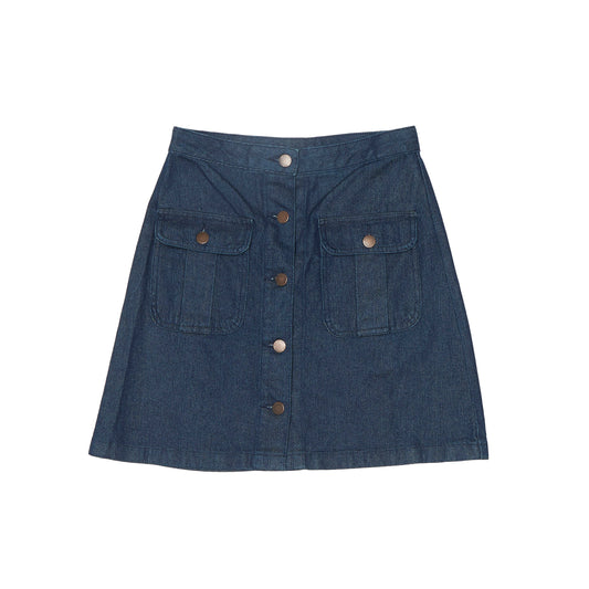 Womens Front Pocket Buttoned Mini Skirt - W26"