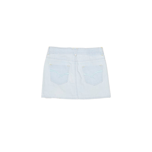 Minifalda con detalle de puntadas de mezclilla - Ancho 29"