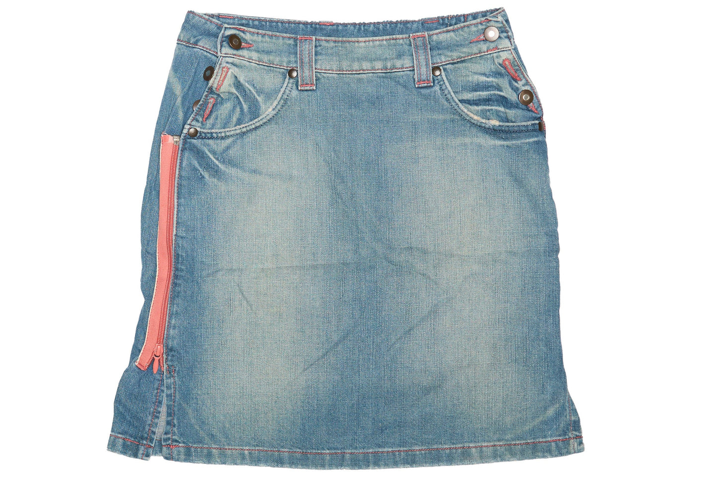 Womens Denim Mini Skirt - L