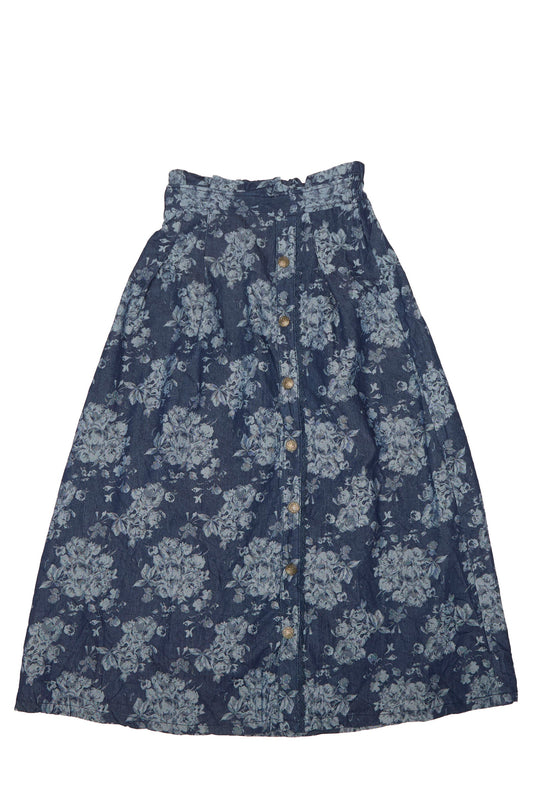 Womens Floral Print Long Skirt - W26"