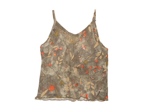 Womens We Are V-Neck Floral Strappy Top - M