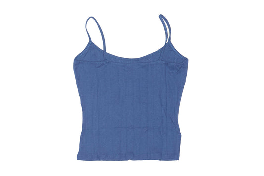 Womens Ribbed Cotton Vest Top - S